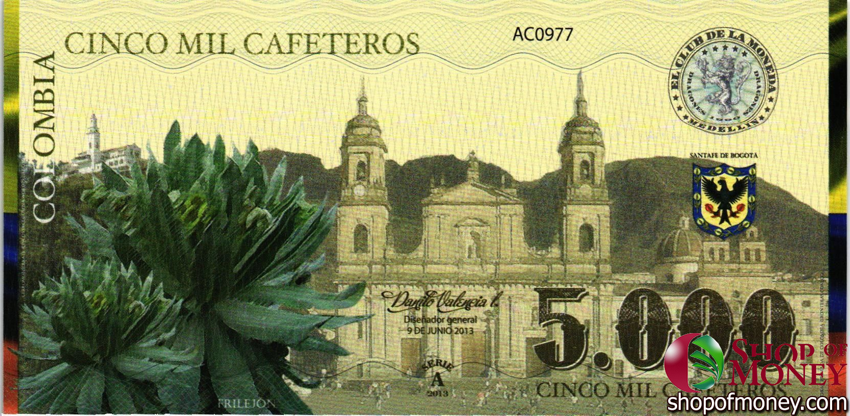 КОЛУМБИЯ КАФЕТЕРОС (КОНКУРС ДИЗАЙНА БАНКНОТ) мини 6
