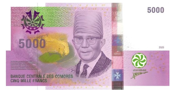 КАМОРСКИЕ ОСТРОВА 5000 ФРАНКОВ мини 1