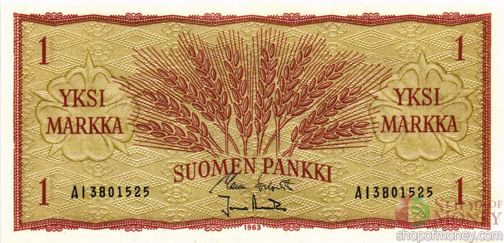 ФИНЛЯНДИЯ 1 МАРКА