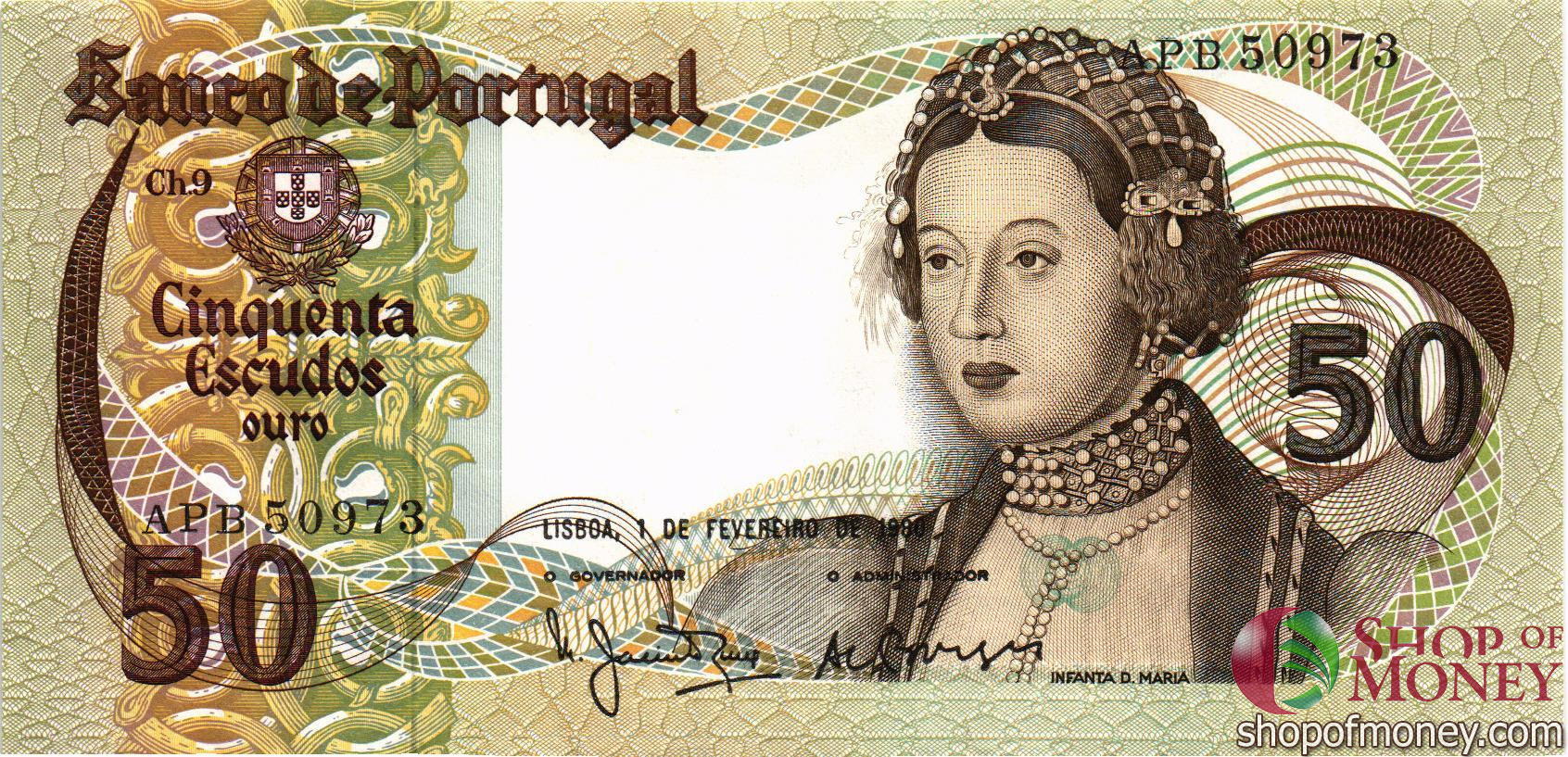 ПОРТУГАЛИЯ 50 ЭСКУДО мини 1