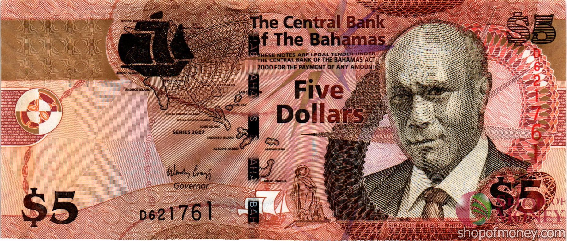 БАГАМСКИЕ ОСТРОВА 5 ДОЛЛАРОВ