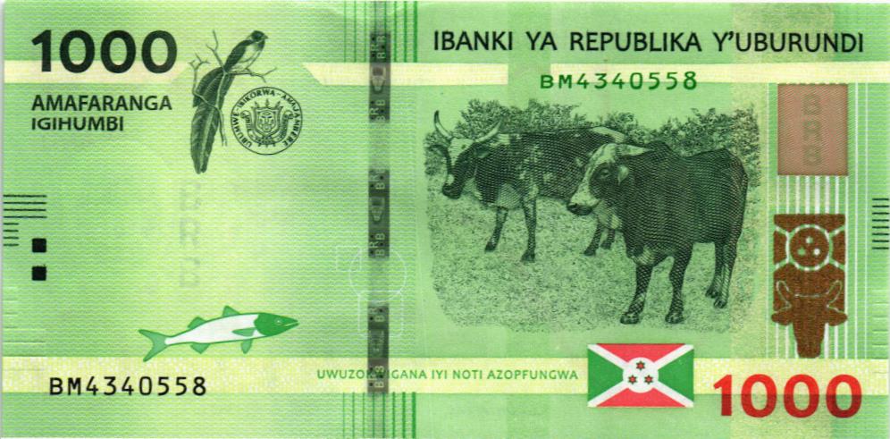 БУРУНДИ 1000 ФРАНКОВ