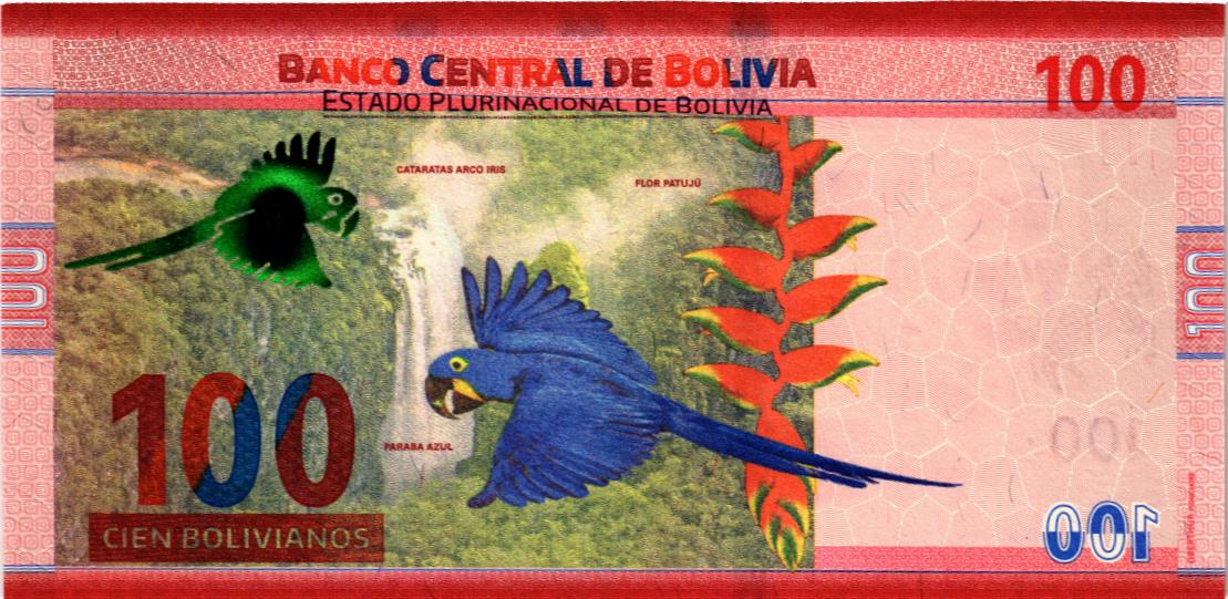 БОЛИВИЯ 100 БОЛИВИАНОС мини 2
