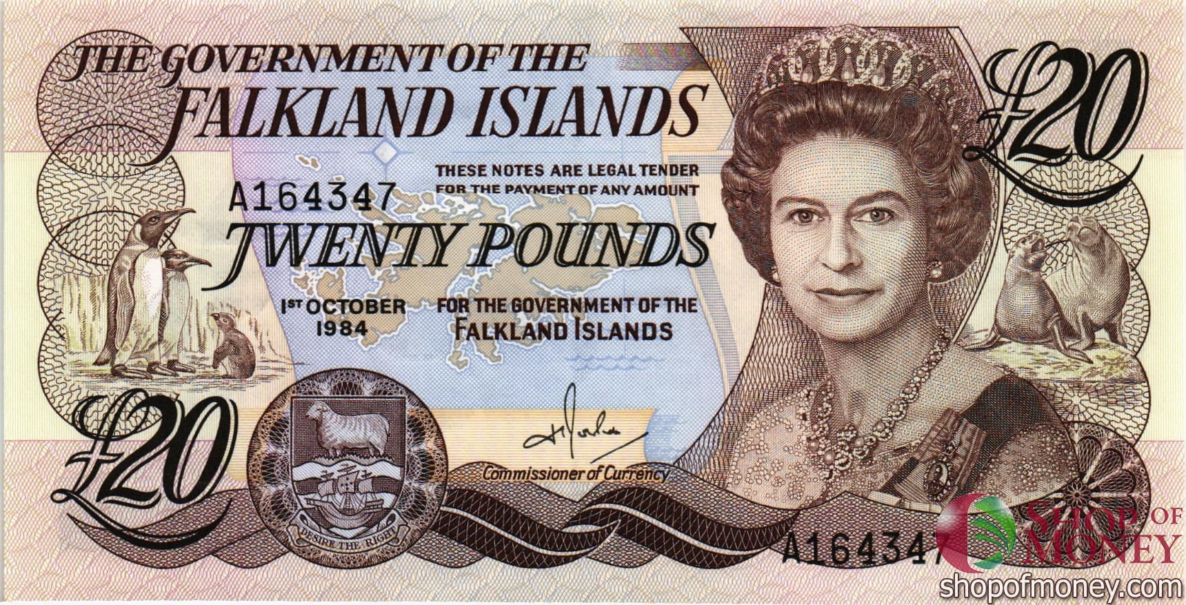 ФОЛКЛЕНДСКИЕ ОСТРОВА 20 ФУНТОВ мини 1