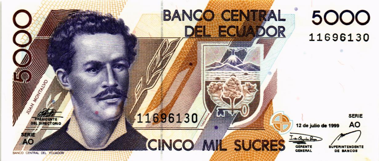 ЭКВАДОР 5000 CУКРЕ (12-07-1999) мини 1