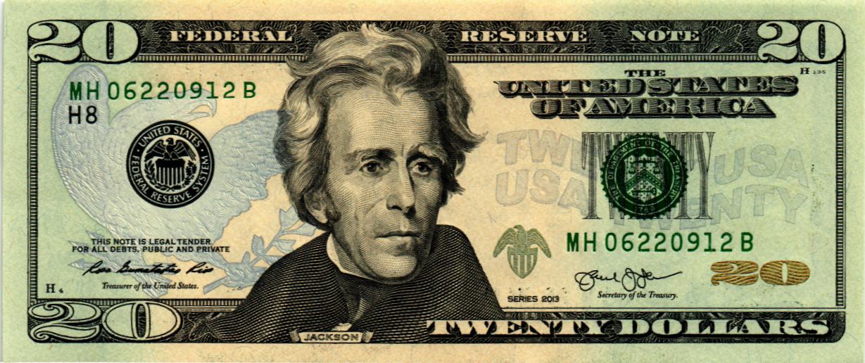 США 20 ДОЛЛАРОВ (H - СЕНТ-ЛУИС) мини 1