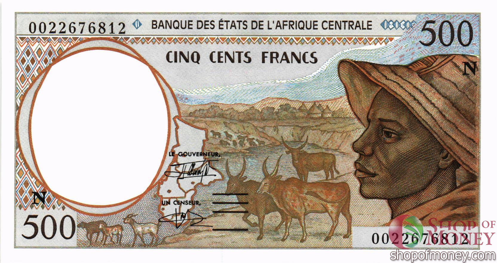 ГОСУДАРСТВА ЦЕНТРАЛЬНОЙ АФРИКИ (ЭКВАТОРИАЛЬНАЯ ГВИНЕЯ) 500-1000-2000-5000-10000 ФРАНКОВ мини 3