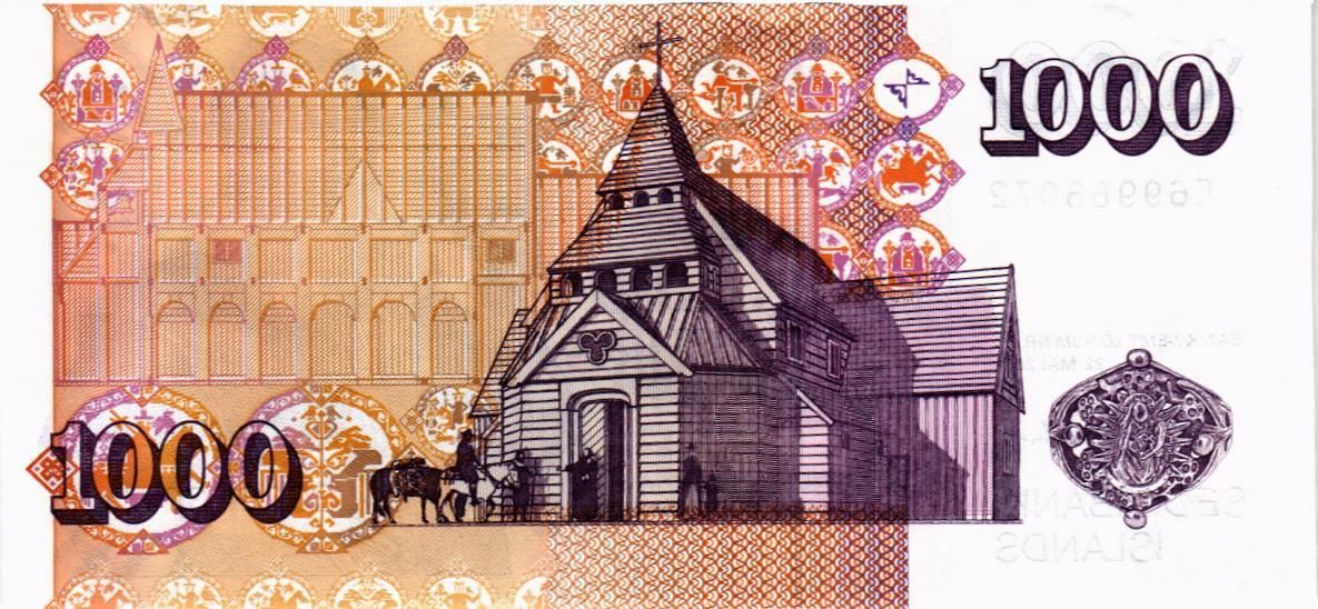 ИСЛАНДИЯ 1000 КРОН мини 2