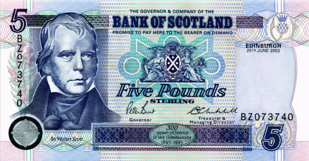 ШОТЛАНДИЯ 5 ФУНТОВ (BANK OF SCOTLAND) мини 1