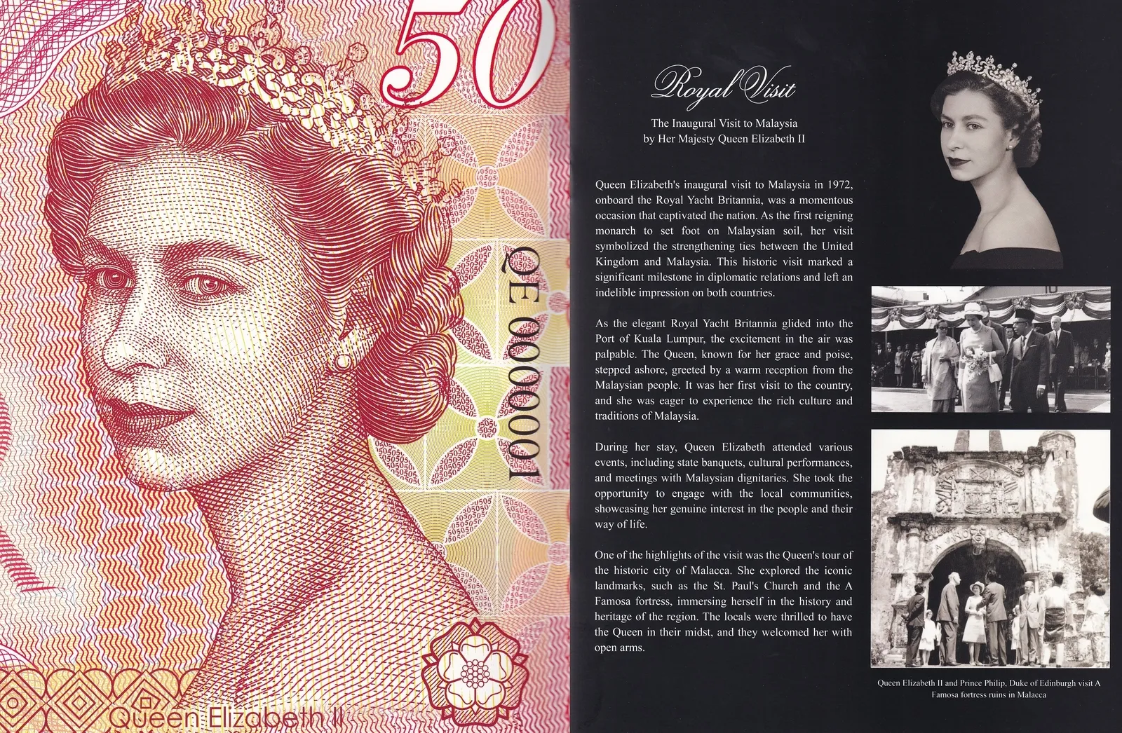 КОРОЛЕВА ЕЛИЗАВЕТА II (ТЕСТОВАЯ БАНКНОТА - В БУКЛЕТЕ) мини 4