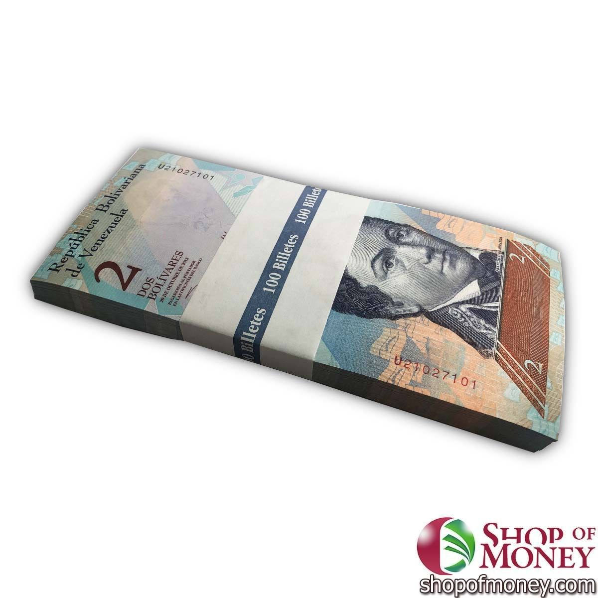 ВЕНЕСУЭЛА 2 БОЛИВАРА (100 БАНКНОТ) 29.10.2013