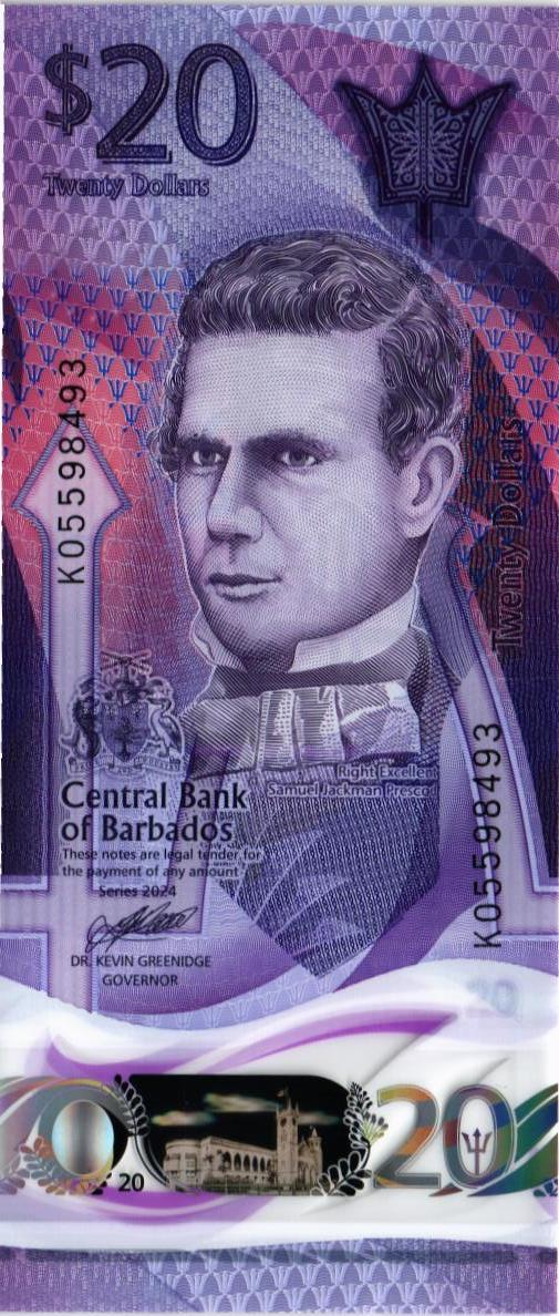 БАРБАДОС 20 ДОЛЛАРОВ мини 1
