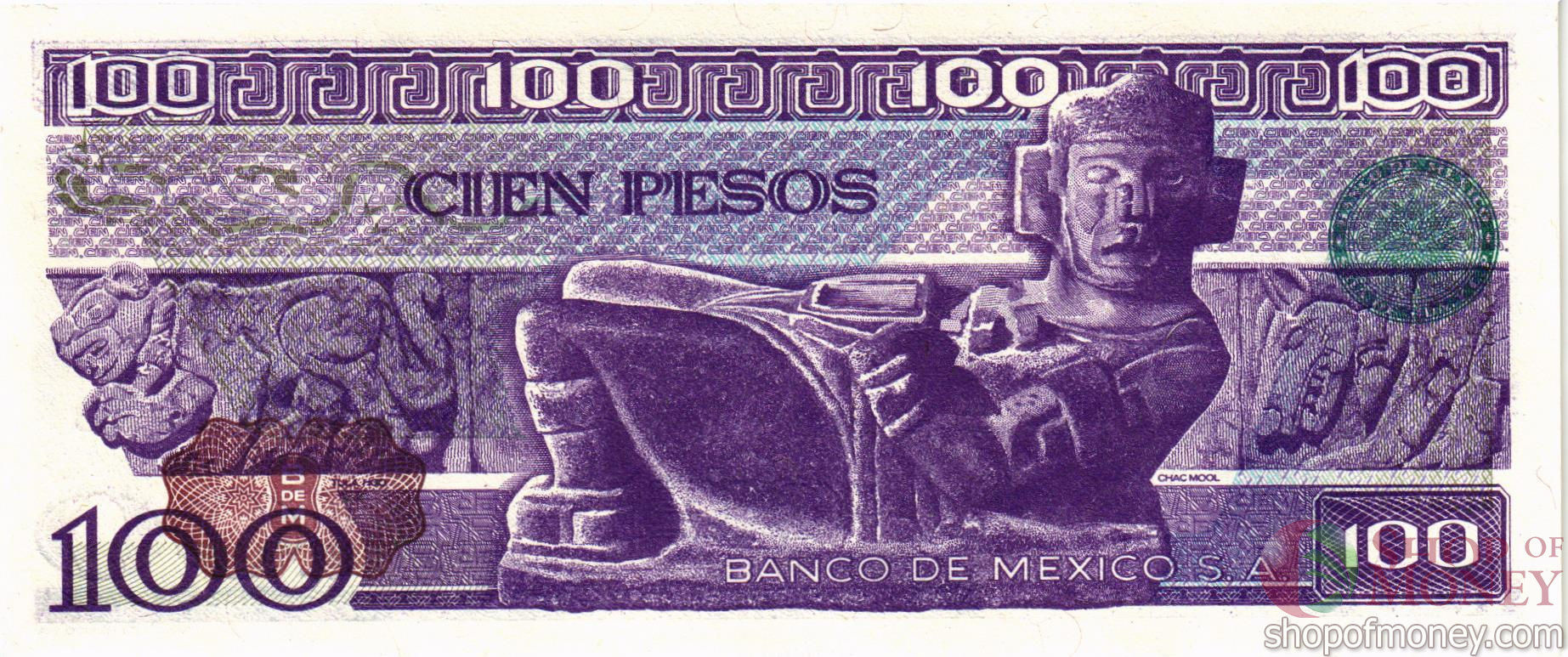 МЕКСИКА 100 ПЕСО (-RK- СЕРИЯ) мини 2
