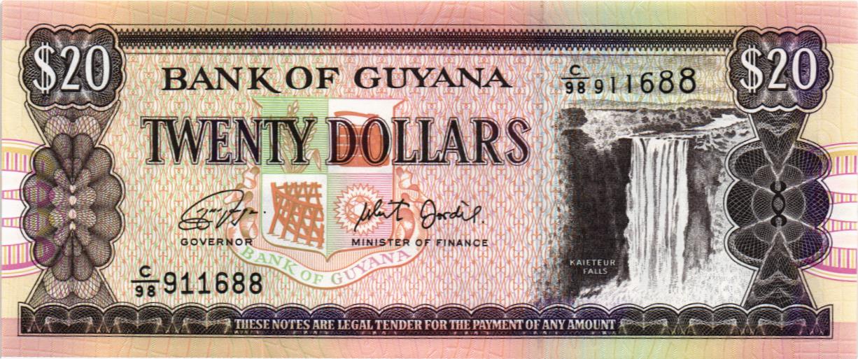 ГАЙАНА 20 ДОЛЛАРОВ