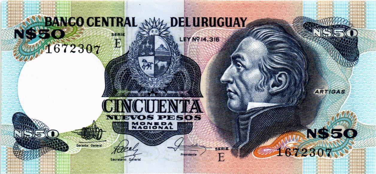 УРУГВАЙ 50 ПЕСО (E) мини 1