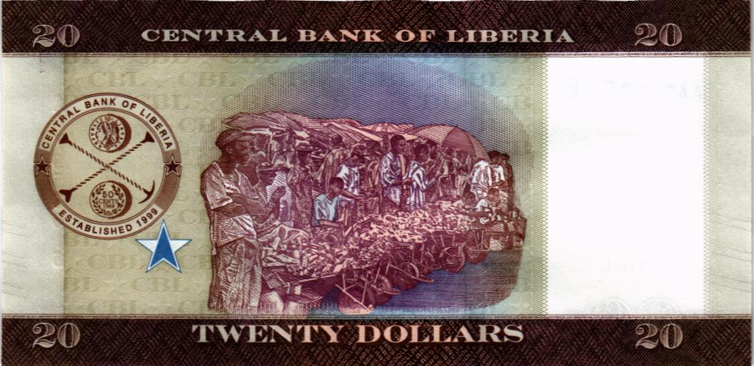 ЛИБЕРИЯ 20 ДОЛЛАРОВ мини 2