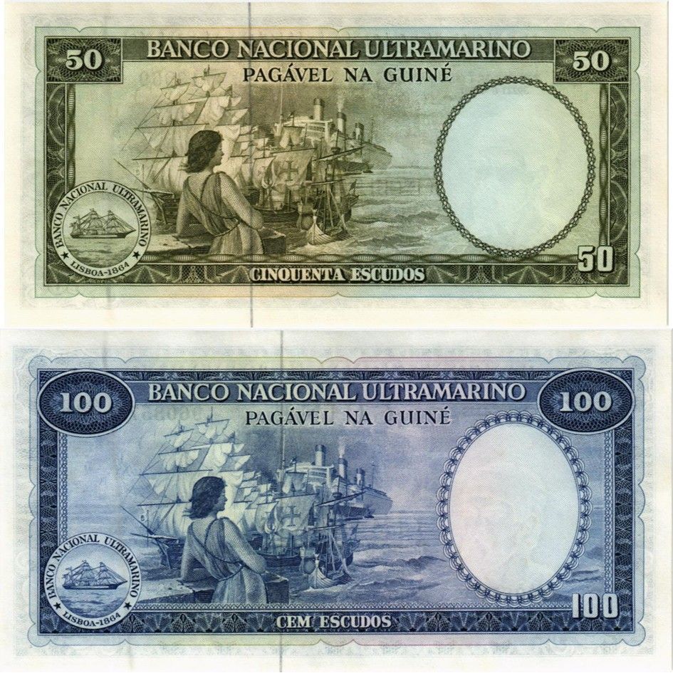ПОРТУГАЛИЯ НАБОР 50 100 ЭСКУДО (ПОРТУГАЛЬСКАЯ ГВИНЕЯ) мини 2