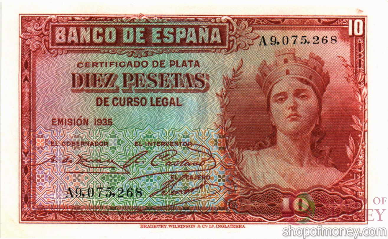 ИСПАНИЯ 10 ПЕСЕТ