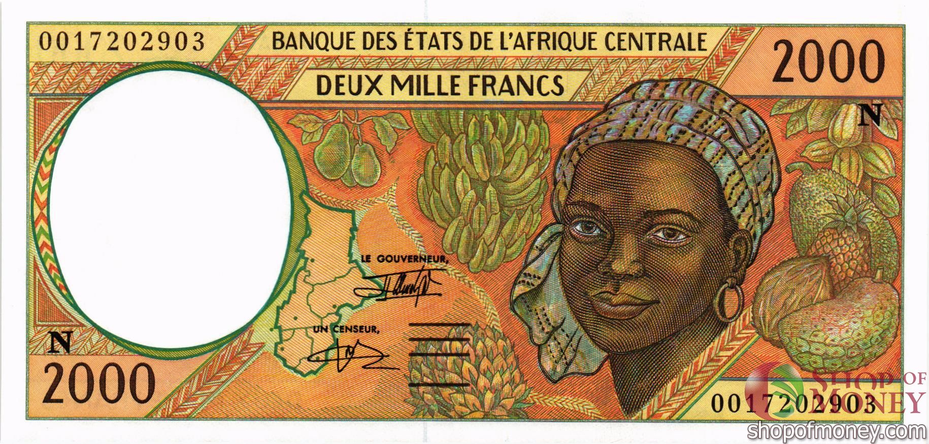 ЭКВАТОРИАЛЬНАЯ ГВИНЕЯ 2000 ФРАНКОВ