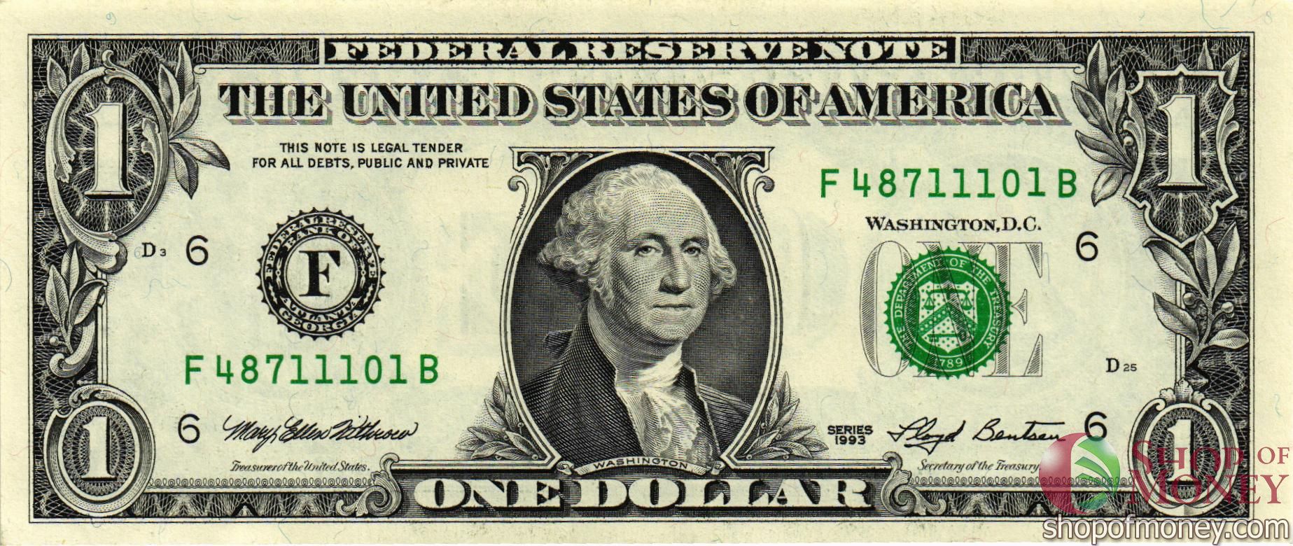 США 1 ДОЛЛАР (F-Атланта) мини 1