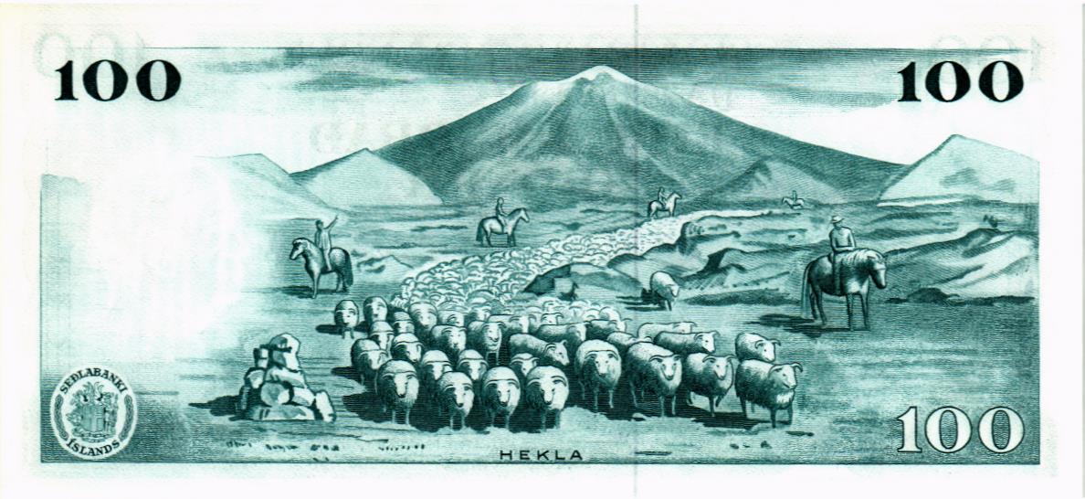 ИСЛАНДИЯ 100 КРОН мини 2