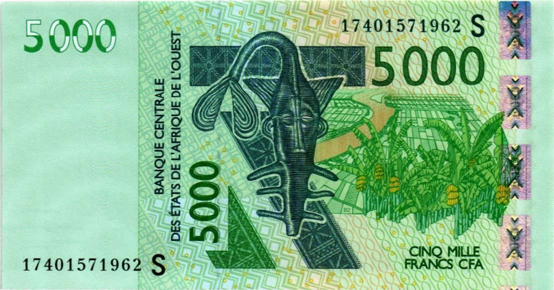 WAS - ГВИНЕЯ-БИСАУ 5000 ФРАНКОВ (S) мини 1
