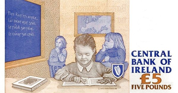 как оформлены дензнаки у ирландцев