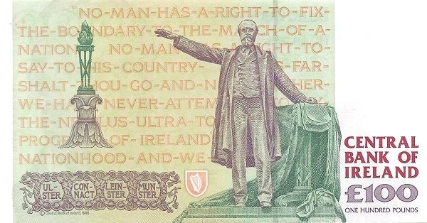 чей памятник на реверсе стофунтовой боны