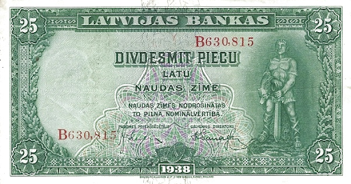 какие дензнаки в обращении Латвии