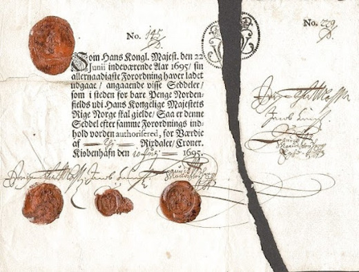 первые купюры у норвежцев