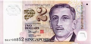 СИНГАПУР 2 ДОЛЛАРА 1