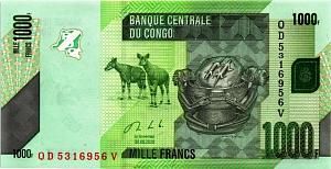 КОНГО ДР 1000 ФРАНКОВ 1
