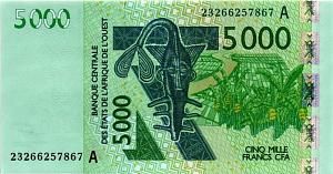 WAS - КОТ-Д'ИВУАР 5000 ФРАНКОВ (A) 1