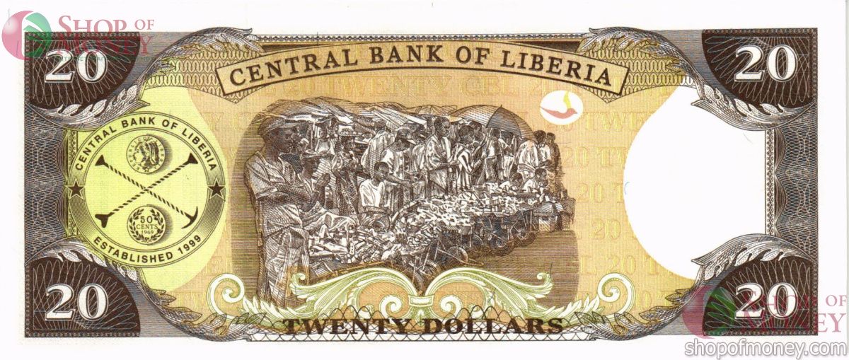 ЛИБЕРИЯ 20 ДОЛЛАРОВ 2