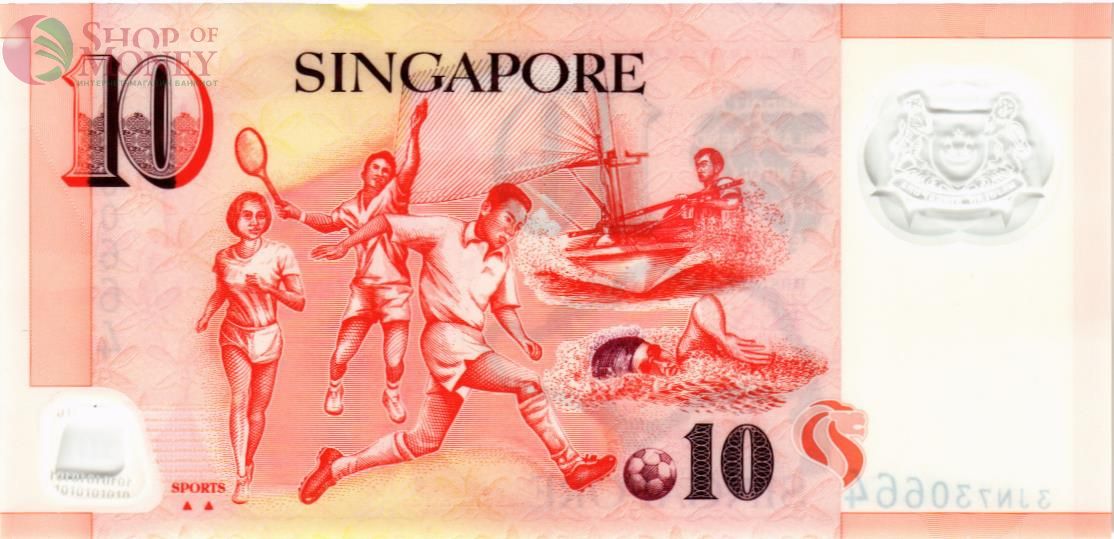 СИНГАПУР 10 ДОЛЛАРОВ 2