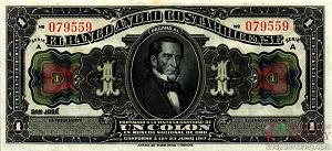 КОСТА-РИКА 1 КОЛОН (23.06.1917) 1