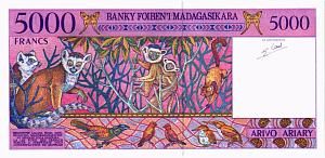 МАДАГАСКАР 5000 ФРАНКОВ 2