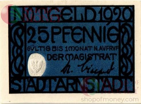 ГЕРМАНИЯ 25 ПФЕННИГОВ (НОТГЕЛЬД) 1