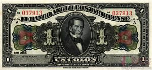 КОСТА-РИКА 1 КОЛОН (23.06.1917) 1