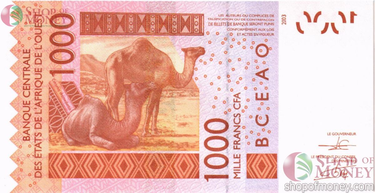 КОТ-Д'ИВУАР 1000 ФРАНКОВ 2
