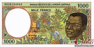 CAS - ЧАД 1000 ФРАНКОВ (P) 1
