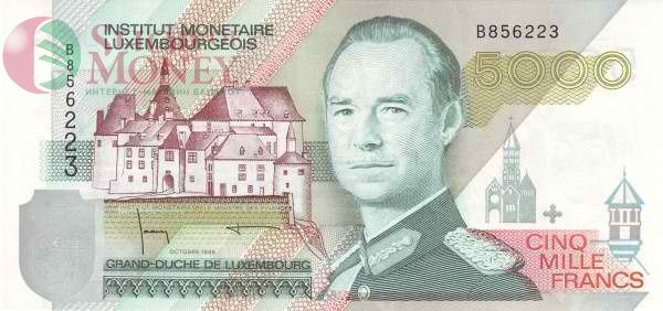 ЛЮКСЕМБУРГ 5000 ФРАНКОВ 1