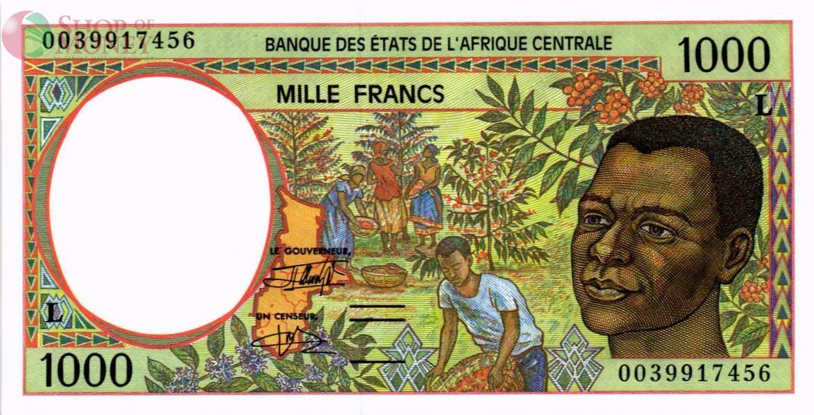 CAS - ГАБОН 1000 ФРАНКОВ (L) 1
