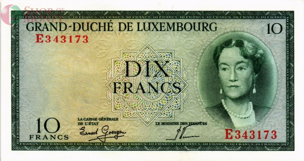 ЛЮКСЕМБУРГ 10 ФРАНКОВ 1