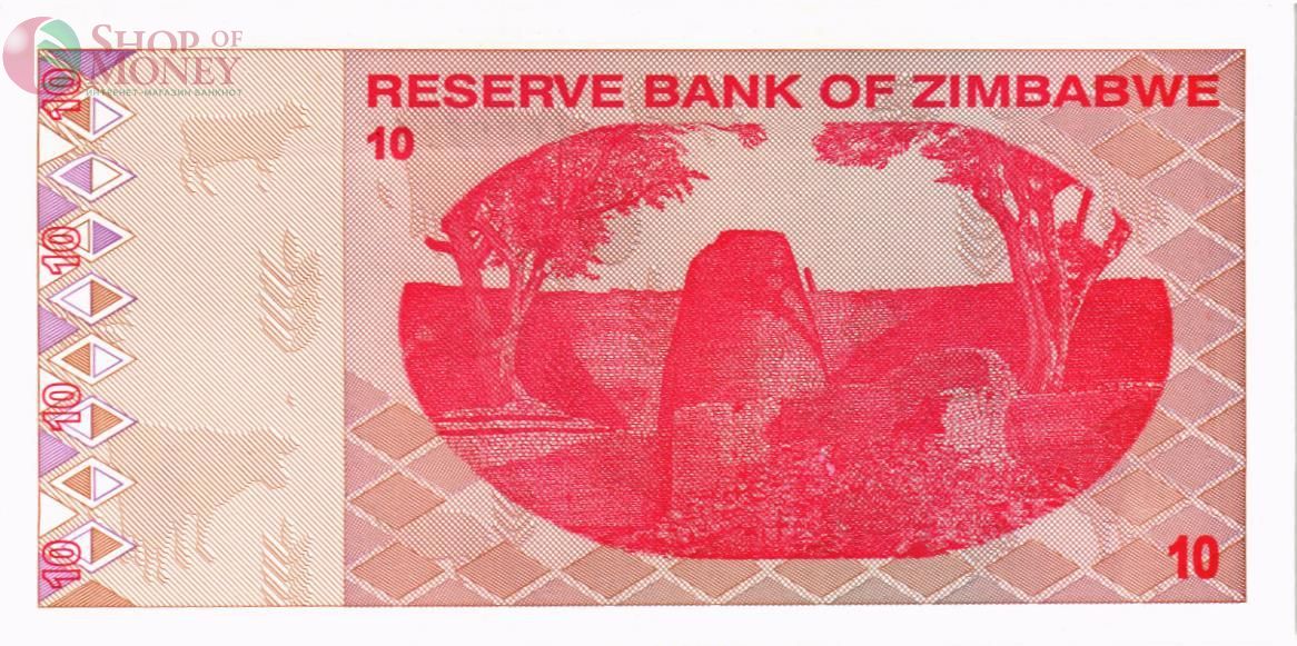 ЗИМБАБВЕ 10 ДОЛЛАРОВ 2