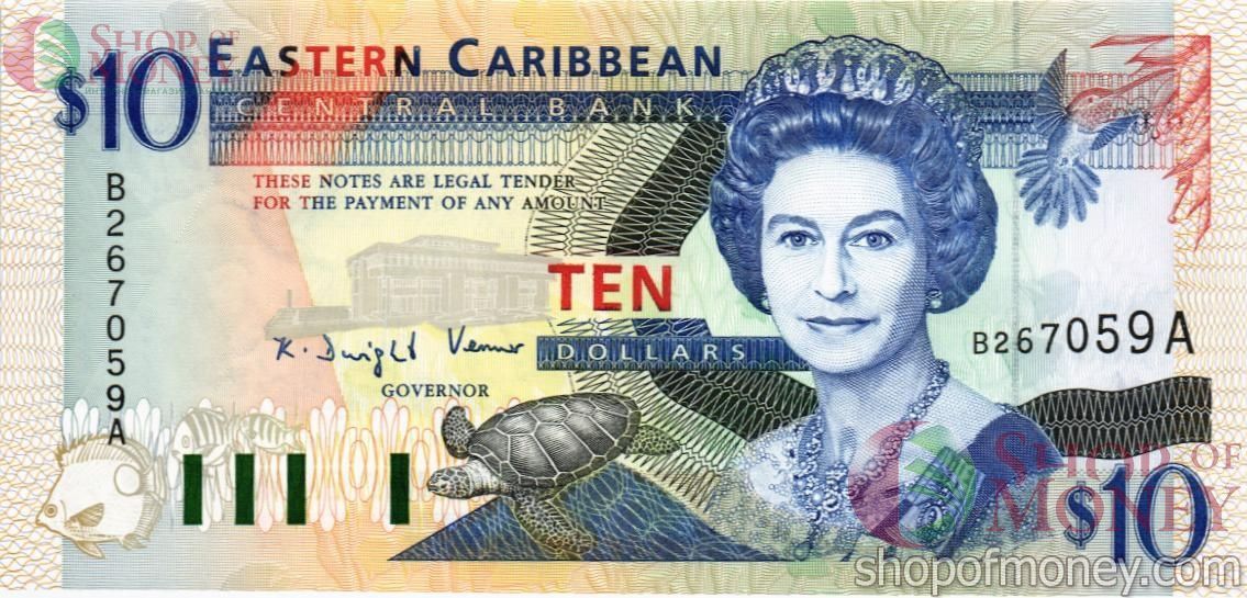 ВОСТОЧНЫЕ КАРИБЫ 10 ДОЛЛАРОВ (АНТИГУА) 1