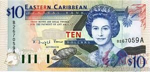 ВОСТОЧНЫЕ КАРИБЫ 10 ДОЛЛАРОВ (АНТИГУА) 1