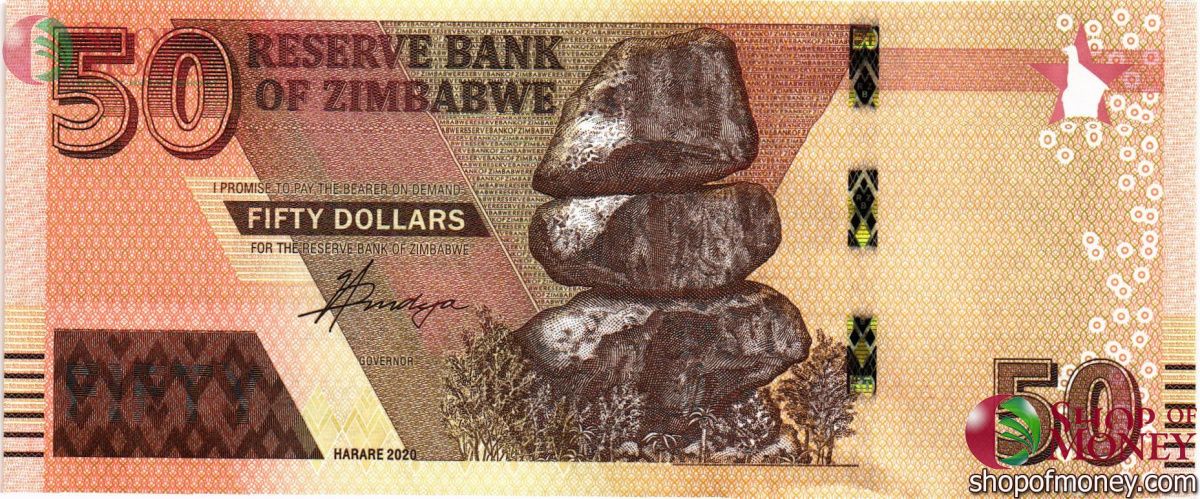 ЗИМБАБВЕ 50 ДОЛЛАРОВ 1