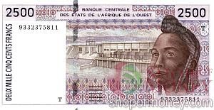 WAS - ТОГО 2500 ФРАНКОВ (T) 1