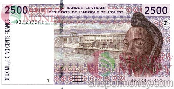 WAS - ТОГО 2500 ФРАНКОВ (T) 1